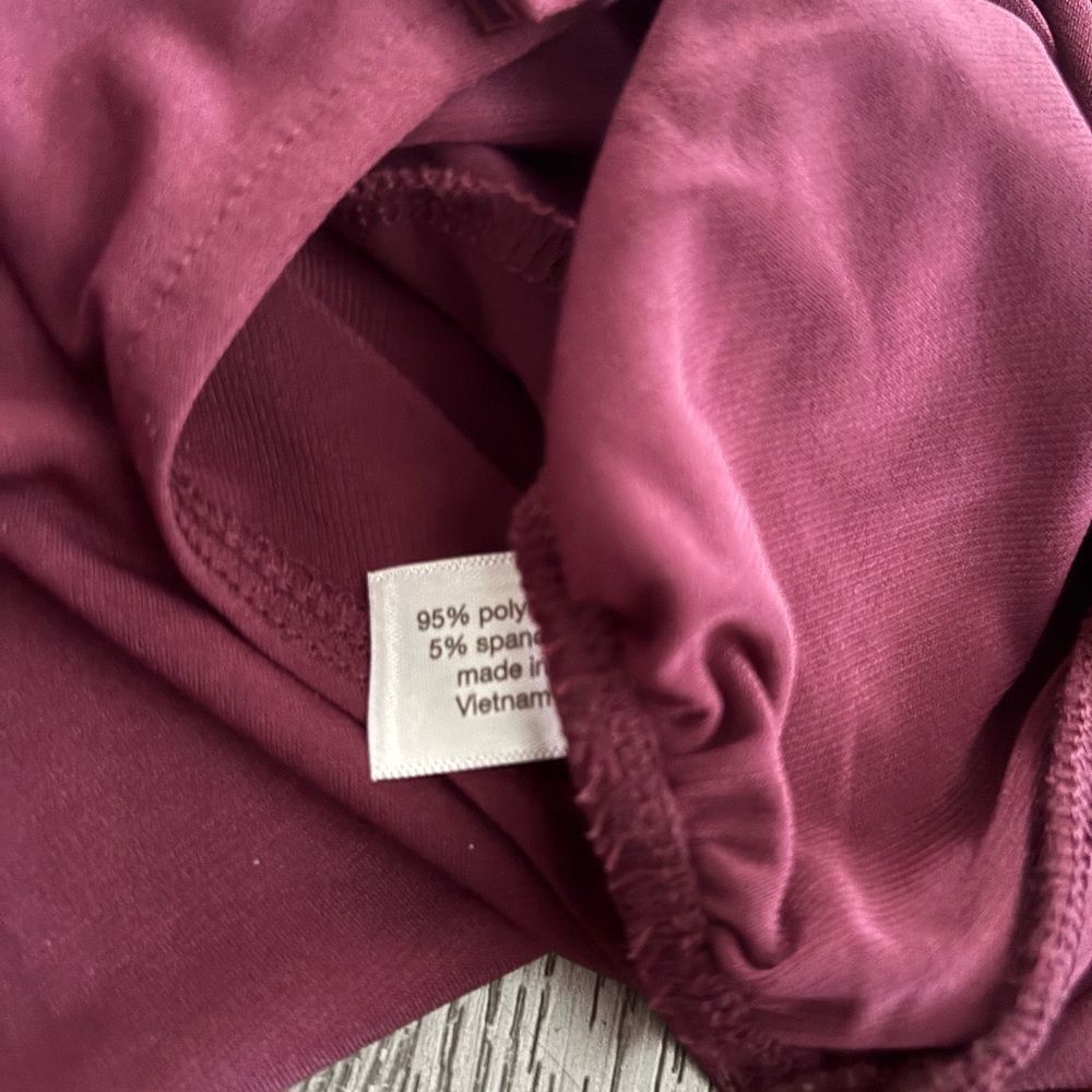Lane Bryant Burgundy Long Sleeve Bodysuit - Picture 4 of 5